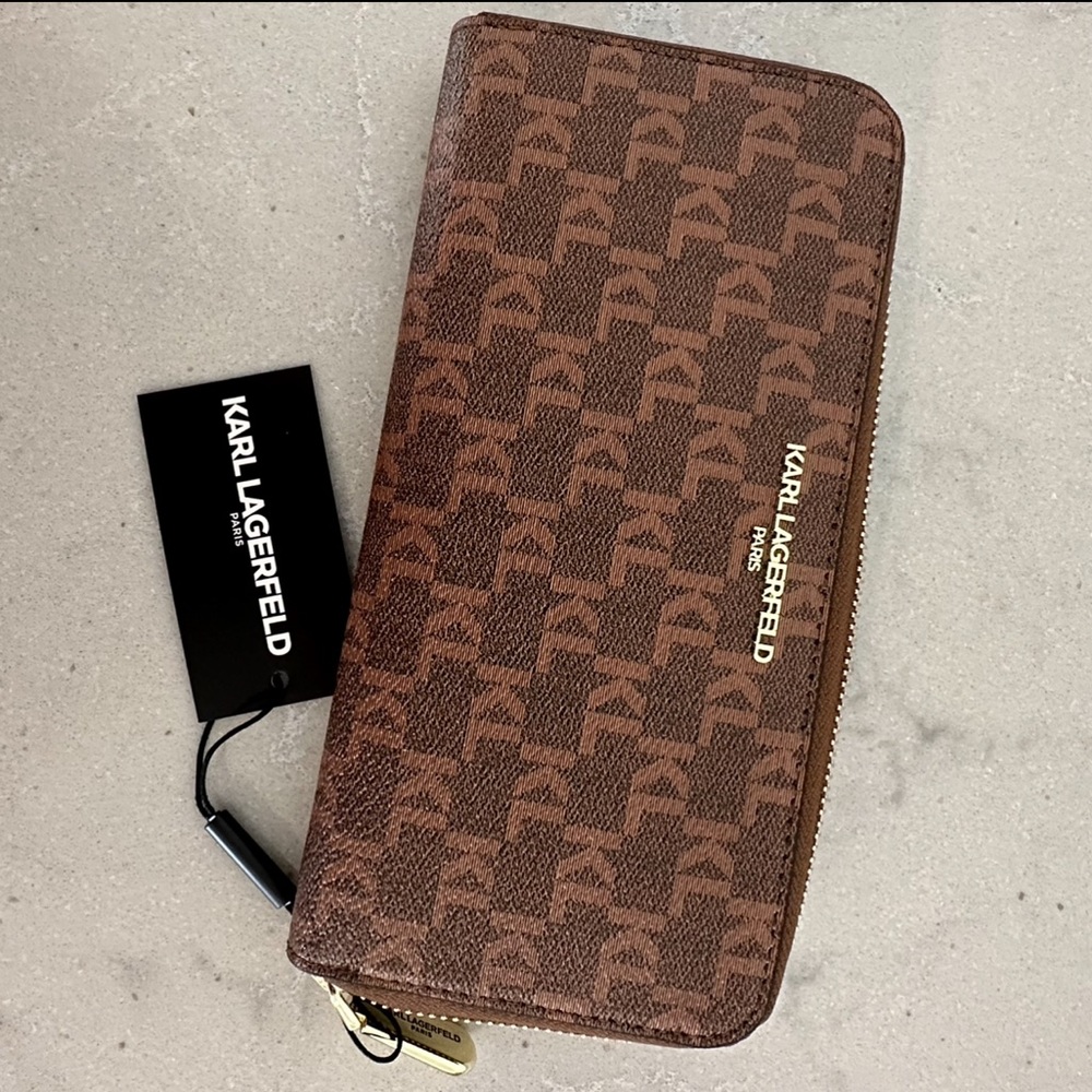 Karl Lagerfeld Paris Zip Around Wallet